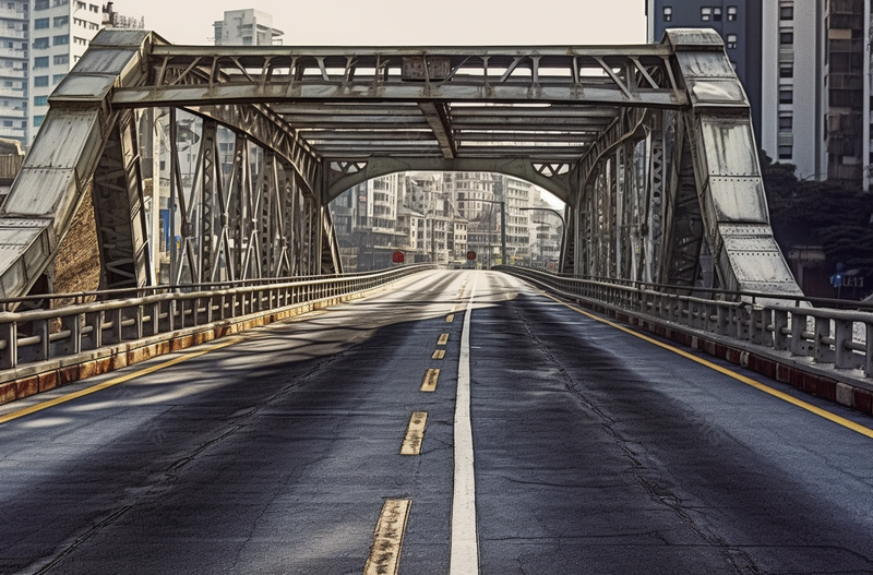 双车道的市区公路桥,高清,摄影图,摄影图片,图片大全,摄影图免费下载